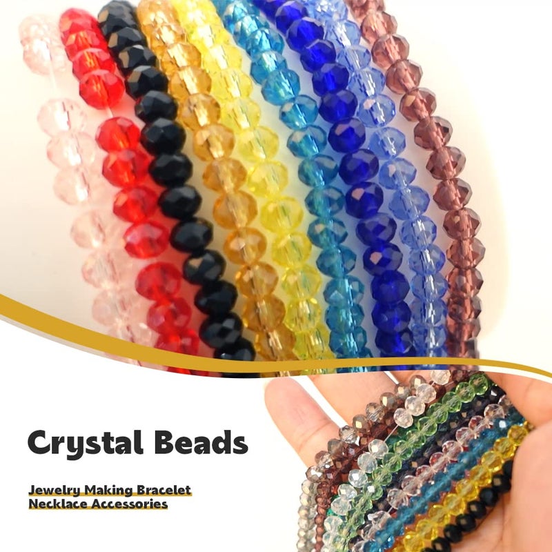 VIOCIWUO Bicone Crystal Loose Glass Beads Strands 6mm  Faceted Glass Crystal Beads Spacer for Jewelry Bracelet Making(15 Strands) - Image 4